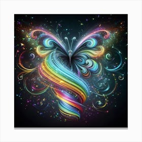 Neon colorfull wall art 4 Canvas Print