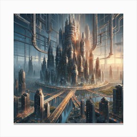 Futuristic City 3 Canvas Print