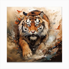 Tiger Running Canvas Print