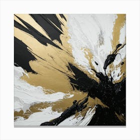 Abstract Gold And Black Canvas Print