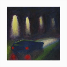 Night Rider - square hand painted car night impressionism Anton Maliar Canvas Print