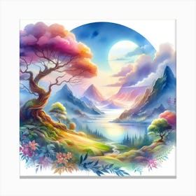 Landscape With A Tree Canvas Print