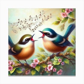 The Birds Chirping Canvas Print
