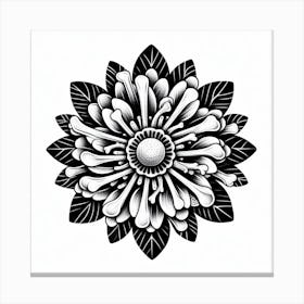 Flower Tattoo Design Canvas Print