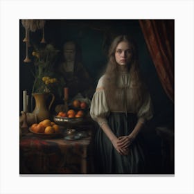 Portrait Of A Young Girl 3 Canvas Print