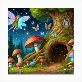 Fairy House In The Forest 1 Canvas Print