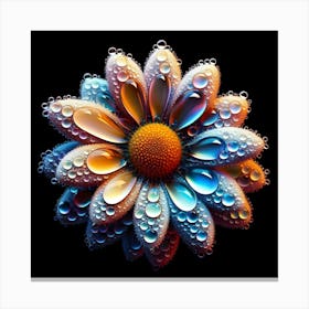 Water Drop Flower - Trending Floral Wall Art for Home Decor Canvas Print