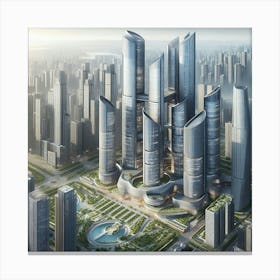 Futuristic Skyscraper Canvas Print