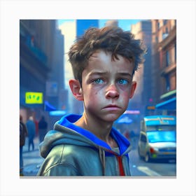 Boy From Spider Man Canvas Print
