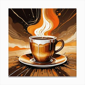 Coffee Cup Painting Canvas Print