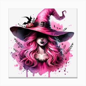 Pink Witch Canvas Print