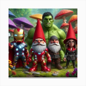 Avengers Gnomes Canvas Print