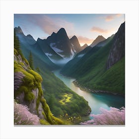 Valley In The Mountains Canvas Print