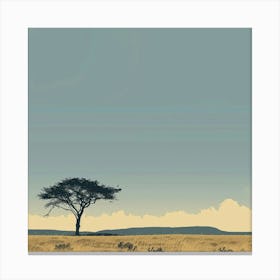 Lone Tree In The Grass Canvas Print