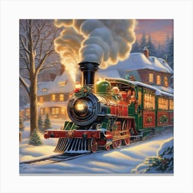 Christmas Train Canvas Print