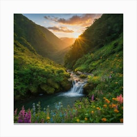 Sunrise In The Mountains 8 Canvas Print