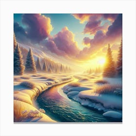 Winter landscape Canvas Print