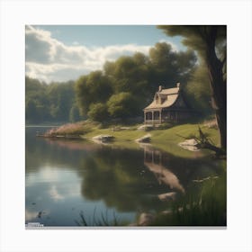 House By The Lake 11 Canvas Print