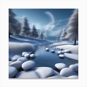 Snowy Landscape 5 Canvas Print