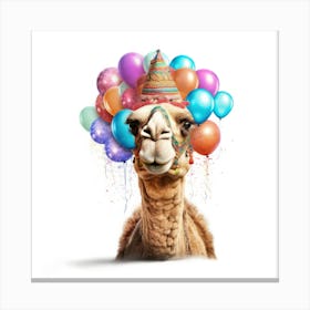 Birthday Camel Canvas Print