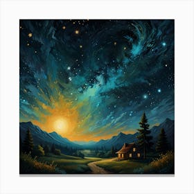 Starry Night Sky 1 Canvas Print