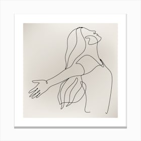 Woman With Arms Outstretched Canvas Print