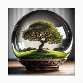 Tree In A Glass Ball 6 Canvas Print