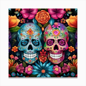 Day Of The Dead Skulls 9 Canvas Print
