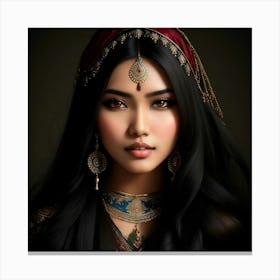 Beautiful Indian Princess Canvas Print
