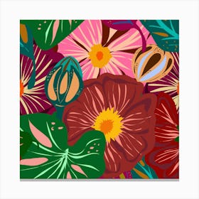 Floral Seamless Pattern Canvas Print