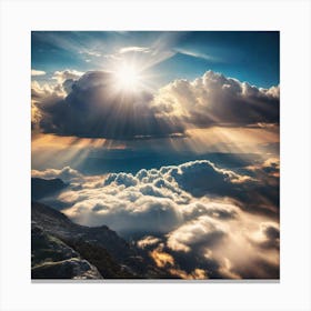 Sunrise Over Clouds 1 Canvas Print