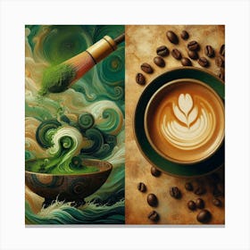 Matcha Art Canvas Print