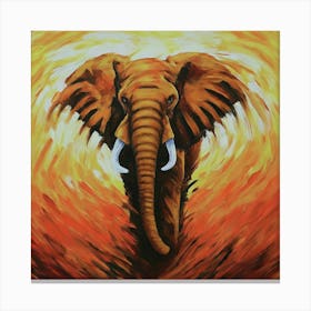 Elephant In The Sun art print 1 Canvas Print