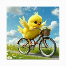 Leonardo Phoenix 10 A Bright Yellow Chick With Soft Fluffy Fea 3 Canvas Print