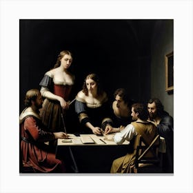 Group Of Women At A Table 1 Canvas Print