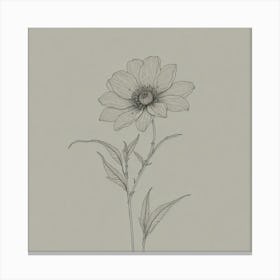 Flower Drawing 1 Canvas Print