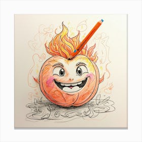 Flaming Peach Canvas Print