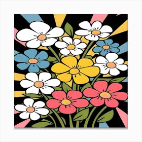 Pop Flowers Canvas Print