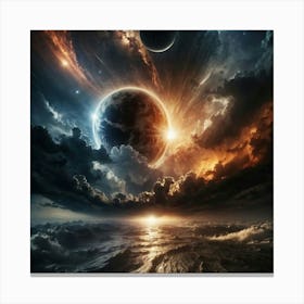 Planets In Space Canvas Print