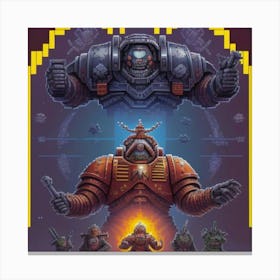 Warhammer 40k pixel 03 Canvas Print