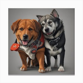 Two Dogs Canvas Print