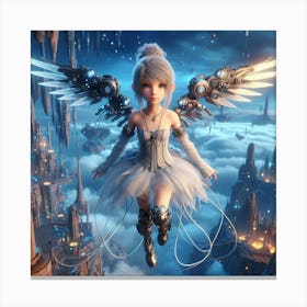 Fairy Girl With Wings Canvas Print