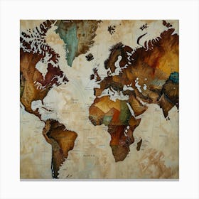 World Map 20 Canvas Print