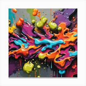 Colorful Splashes Canvas Print