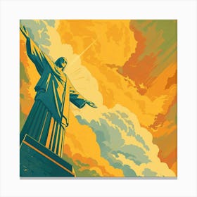 A Christ The Redeemer In Rio De Janeiro Lofi Ill 1720365659 2 Canvas Print