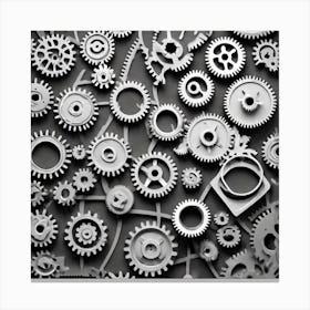 Gears Background 17 Canvas Print