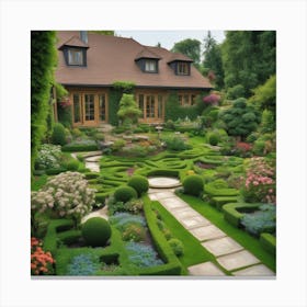 Beautiful House Garden Canvas Print