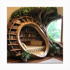 Tree House Bed Canvas Print