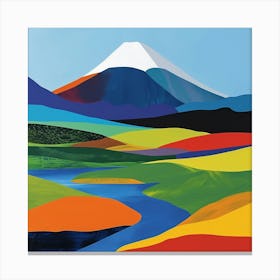 Colourful Abstract Fuji Hakone Izu National Park Japan 2 Canvas Print