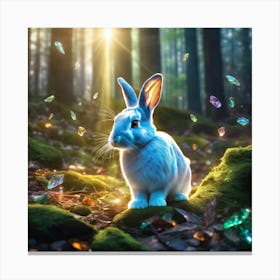 Fairy Rabbit In The Forest Canvas Print